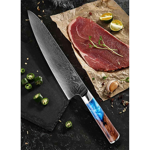 V10 Damaszener Küchenmesser – Bild 3