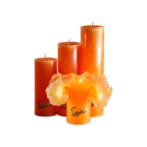 Lotuskerze Orange (18cm)