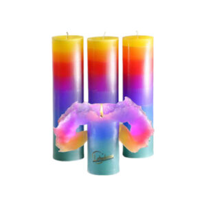 Lotuskerze Rainbow (23cm)